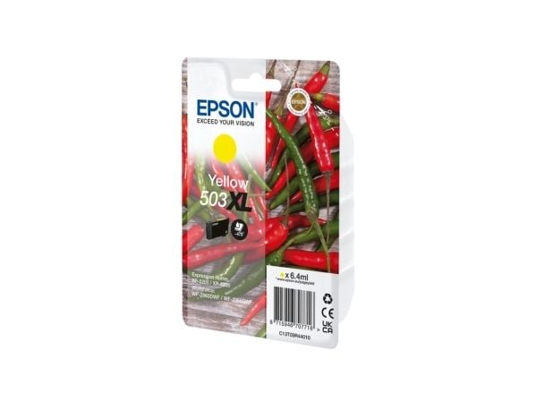 Epson Singlepack Yellow 503XL Ink, High (L) Yield, Keltainen, 6,4 ml, 1 kpl, 503 sivua, Kertapakkaus