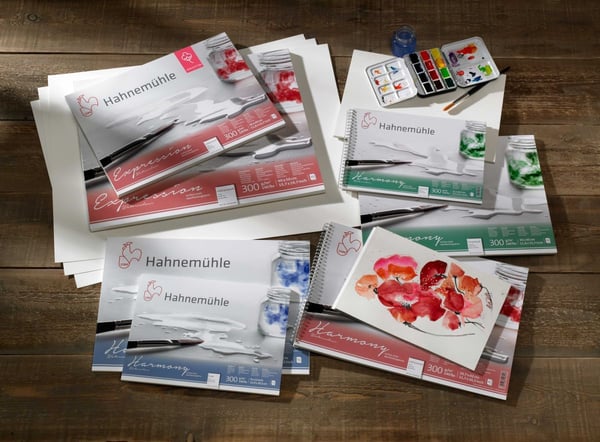 Hahnemühle Harmony Akvarellfärg A 4 grov 12 ark 300 g (10628840)