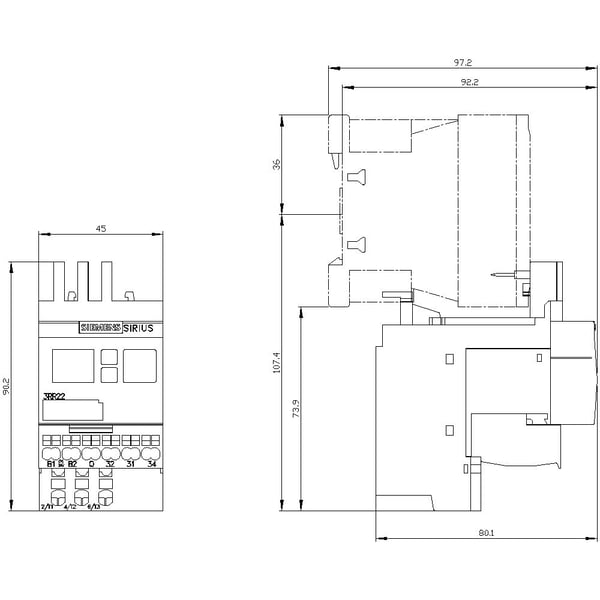 Siemens 3RR2241-2FW30 Valvontareleet