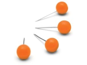 Nobo-ilmoitustaulun tapit, oranssit - 100 kpl.