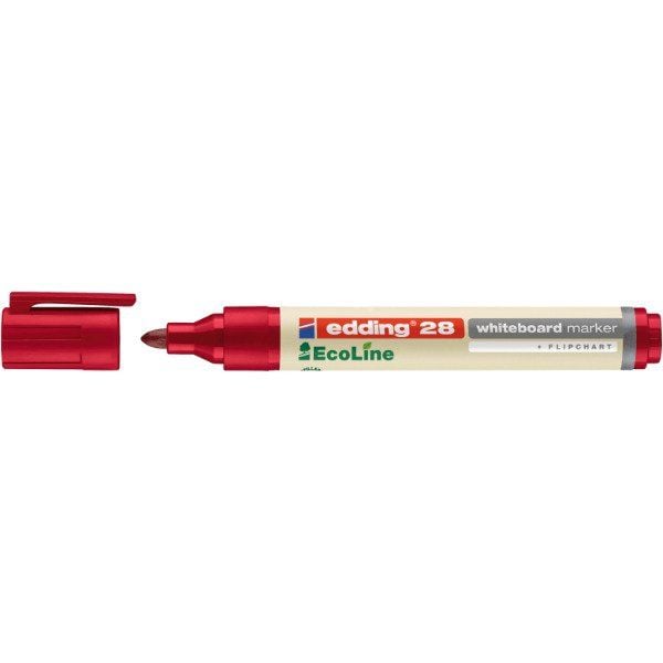 Whiteboardtusj edding 28 EcoLine rød 1,5-3 mm - (10 stk.)