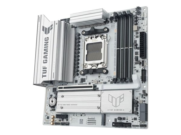 ASUS TUF GAMING B850M-PLUS WIFI7 W emolevy AM5 micro ATX DDR5, valkoinen