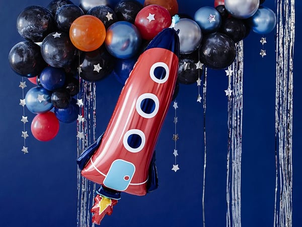 PartyDeco Rocket, Toy balloon, Assorterte farger, Rocket, 1150 mm, 440 mm, 50 stykker