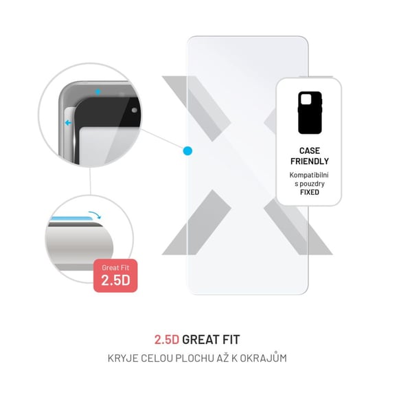 FIXED - Skjermbeskyttelse for mobiltelefon - 2.5D - glass - blank - for Samsung Galaxy A35