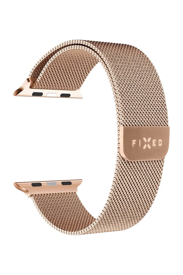 FIXED - Slinga för smart klocka - 38/40/41mm - guldrosa - för Apple Watch Hermès Series 12, Hermès Series 9, SE 3, Series 10, Series 11, Series 12