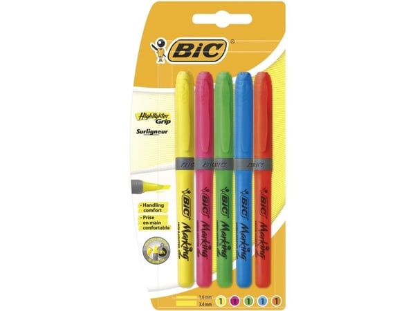 BIC 951344, 5 kpl, Monivärinen