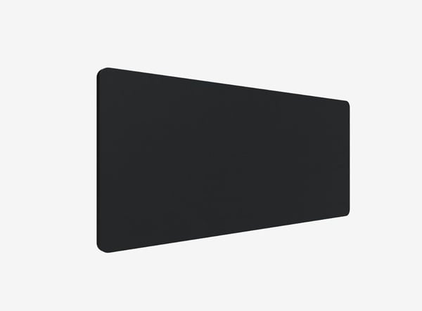 Bordskærm, Lintex Edge, sort, 700x1600