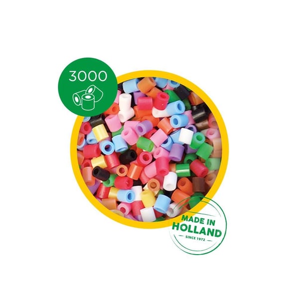 SES Creative Beedz Children''s packet of 3000 Mix Basic Iron-on Beads, Pärlor till pärlplattor, 3000 styck, Multifärg, Pojke/flicka, 5 År, 12 År