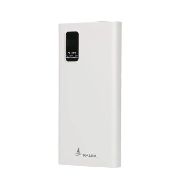 Extralink EPB-067W - Powerbank - 10000 mAh - 22,5 Watt - 4,5 A - pikalataus - 3 lähtöliitäntää (24-nastainen USB-C, 2 x 9-nastainen USB tyyppi A) -...
