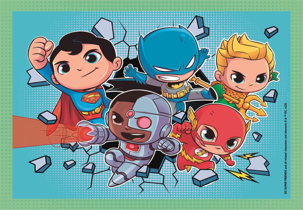 Clementoni Puslespil Superfriends DC, 4i1