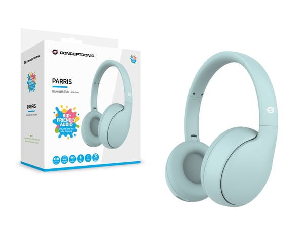 Conceptronic PARRIS04B, Langallinen & langaton, Puhelut/Musiikki, 20 - 20000 Hz, 170 g, Kuulokkeet, Vaaleansininen