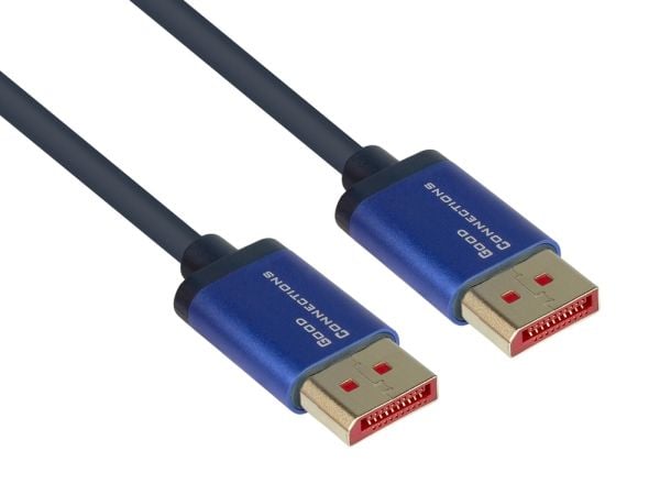 Alcasa 4814-SF005B, 0,5 m, DisplayPort, DisplayPort, Hankjønn, Hankjønn, Blå