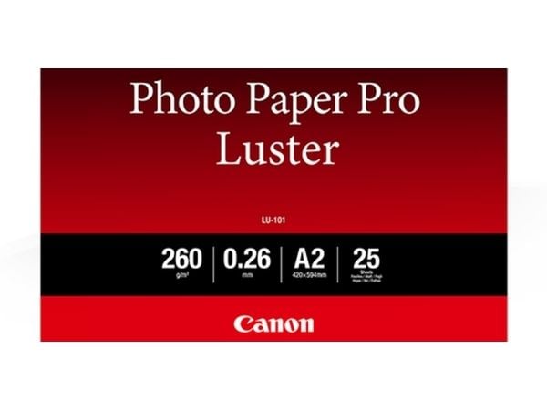 Canon Photo Paper Pro Luster LU-101 - Glans - 260 mikroner - A2 (420 x 594 mm) - 260 g/m² - 25 ark fotopapir