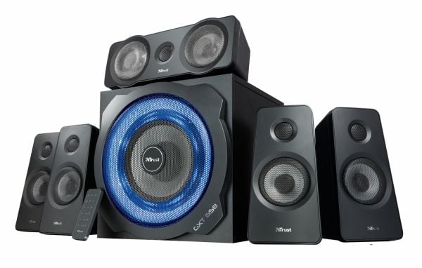 Trust GXT 658 TYTAN - Högtalarsystem - 5.1-kanals - 90 Watt (Total) - svart