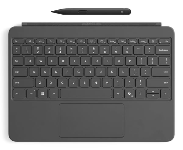 Microsoft Surface Pro 12-inch Keyboard w/ Slim Pen, Kosketuslevy, Mekaaninen, Microsoft, Harmaa, Slate, Alcantara