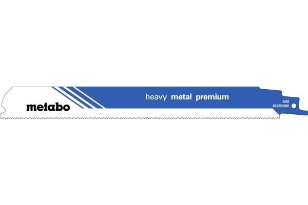Metabo 628258000, Puukkosahanterä, Putki, Profiili, Kaksoismetalli, Sininen, Valkoinen, 22,5 cm, 1,4 mm