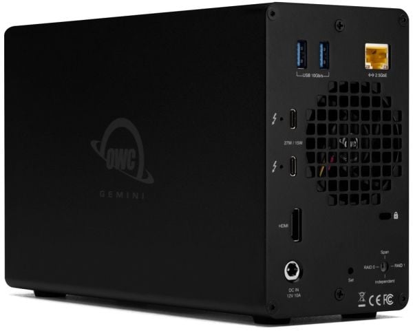 OWC TB3GM000H12, Langallinen, Thunderbolt 3, musta, SD, HDD, 2.5,3.5"