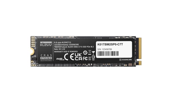 512 Gt KLEVV C715 M.2 NVMe Gen3 x4 SSD-levyjä
