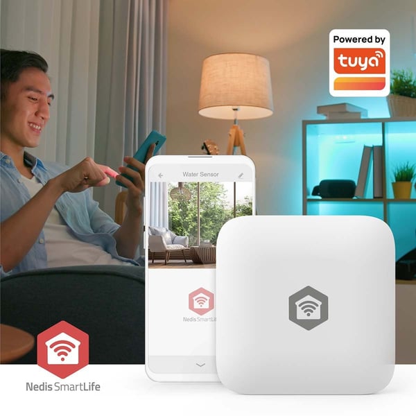 Nedis SmartLife - Vannlekkasje sensor - trådløs - ZigBee 3.0 - 2400 - 2483 Mhz - hvit