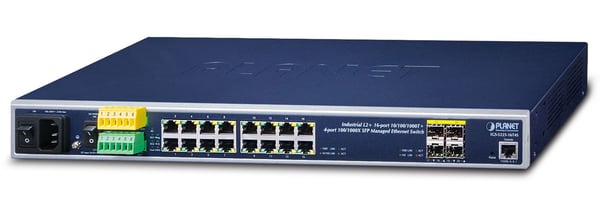 PLANET IGS-5225-16T4S - Switch - L2+ - Styrt - 16 x 10/100/1000 + 4 x SFP - rackmonterbar - AC 120/230 V / DC 36 - 60 V