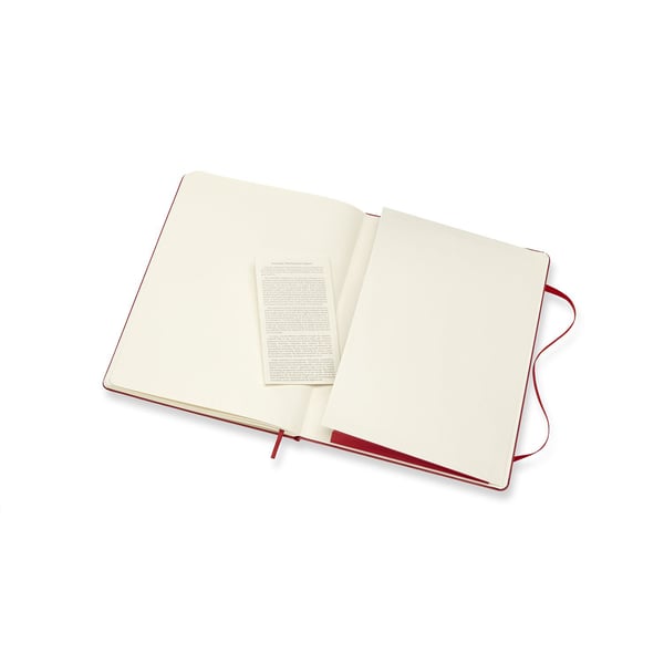 Moleskine Notebook Classic XL, ulinjeret Scarlet Red