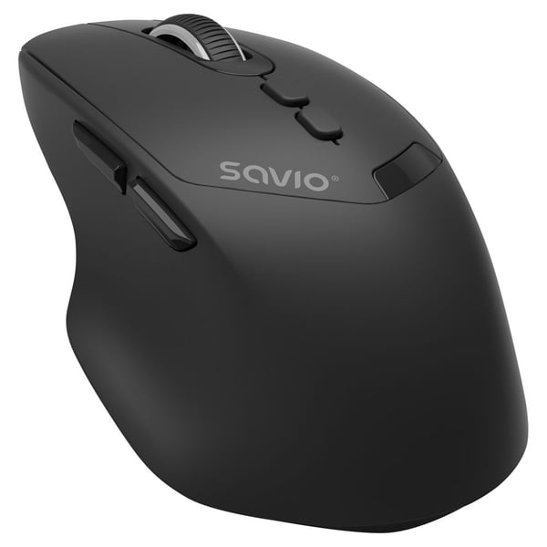 Savio MB-06, Ambidextrous, Bluetooth, 3800 dpi, Sort