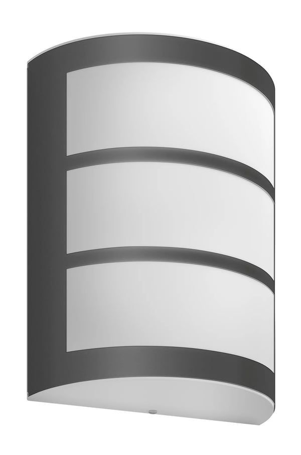 Philips Python vägglampa 6 W, Väggbelysning för utomhusbruk, Antracit, Metall, IP44, Terass, Trädgård, II