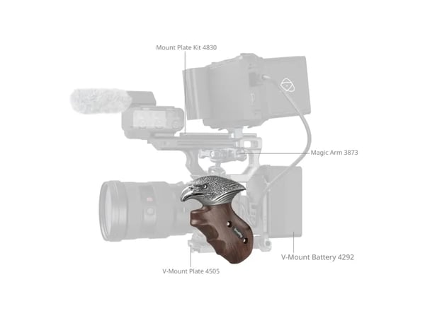 SmallRig 4817, Håndgreb til digitalt kamera, Universel, Aluminium, Træ, Aluminium, Træ, 130,5 mm, 85,5 mm