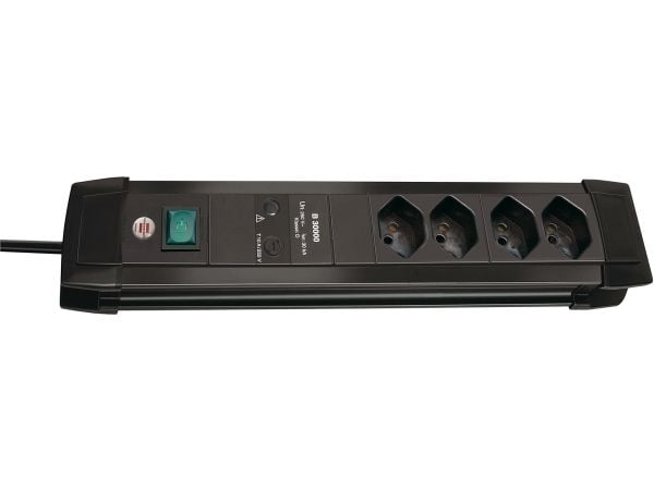 Brennenstuhl 1155002374, 4 AC-utganger, Sort, 1,8 m