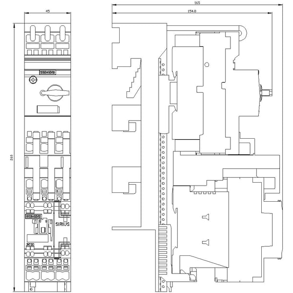 Siemens 3RA2120-4EH27-0BB4 3RA21204EH270BB4 Forbrugsafgrening Motordelse ved 400 V 15 kW 690 V Nominel strøm 29 A