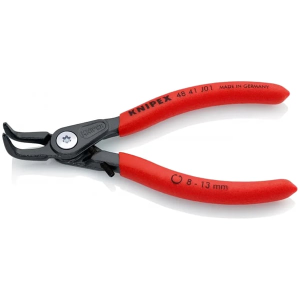 Knipex 48 41 J01, Låseringtang, 1,3 cm, Sort, Rød, 53 mm, 130 mm, 12 mm