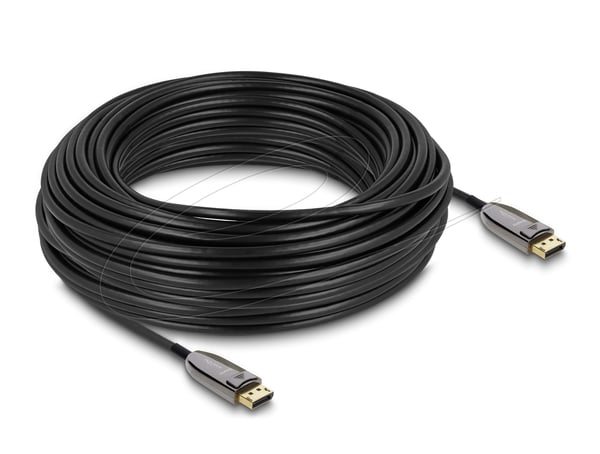 Delock Active Optical - DisplayPort-kabel - DisplayPort (hane) till DisplayPort (hane) - DisplayPort 2.1 - 30 m - 8K60 Hz (7680 x 4320) stöd, upp t...
