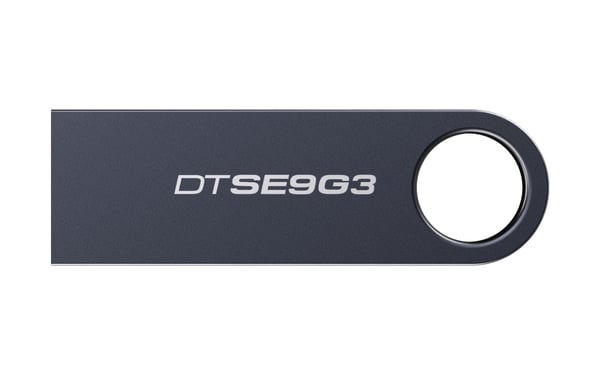 Kingston DataTraveler SE9 G3 - USB-flashstasjon - 64 GB - USB 3.2 Gen 1 - mørk nikkelfarge