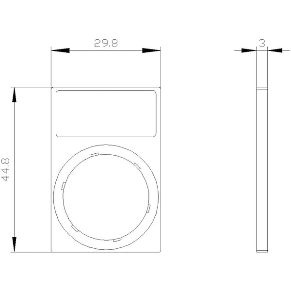 Siemens 3SU1900-0AN10-0AA03SU19000AN100AA0 Suojakilven kantokehys ( 3SU19000AN100AA0 )