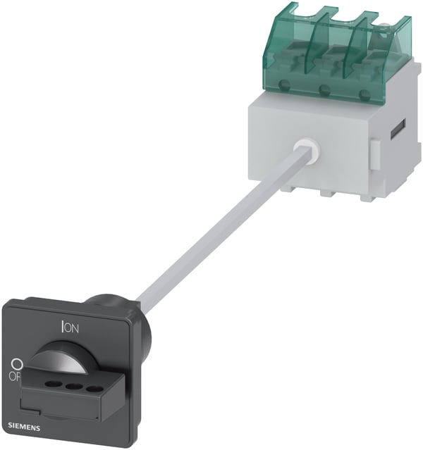 Siemens lastbryter, svart, 3-polet, 35 mm², 63 A, 690 V/AC, 3LD25170TK11, 3P, IP65, 91 mm, 116 mm, 453 mm, 101 mm