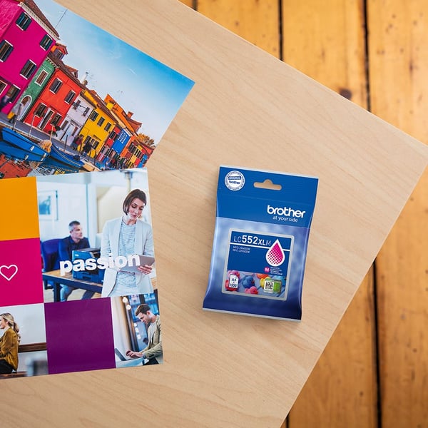Brother LC552XLM, Magenta, Väriainepohjainen muste, 1 kpl, 1500 sivua, Kertapakkaus