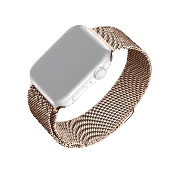 FIXED - Slinga för smart klocka - 38/40/41mm - guldrosa - för Apple Watch Hermès Series 12, Hermès Series 9, SE 3, Series 10, Series 11, Series 12
