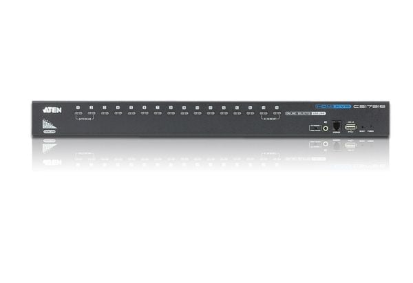 ATEN CS17916 - KVM / lyd / USB-svitsj - 16 x KVM/lyd/USB - 1 lokalbruker - stasjonær, rackmonterbar