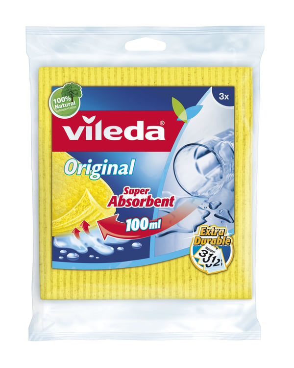 Vileda våt svampklut, 3 stk.
