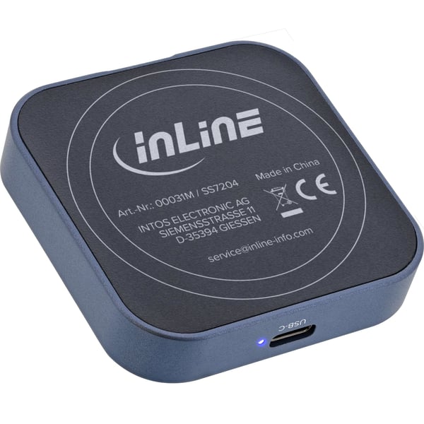 InLine Clip Case - Magneettinen USB-C-kotelo SATA III &amp; NVMe M.2 SSD-asemille (00031M)