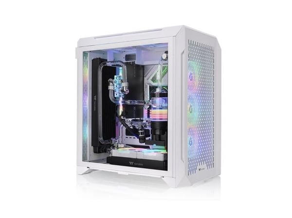Thermaltake CTE C700 Air Snow - Mid tower - utökad ATX - genomskinlig sidopanel (härdat glas) - ingen strömförsörjning (PS/2) - vit, snö - USB/ljud