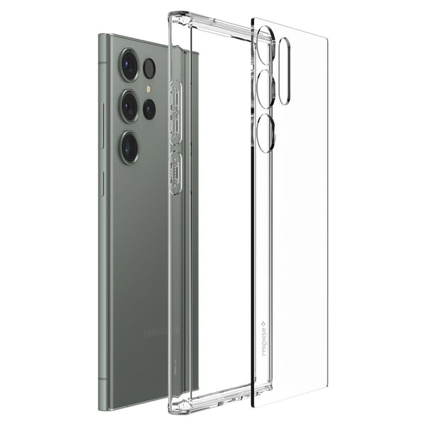 Spigen Ultra Hybrid, Suojus, Samsung, Galaxy S23 Ultra, 17,3 cm (6.8"), Läpinäkyvä