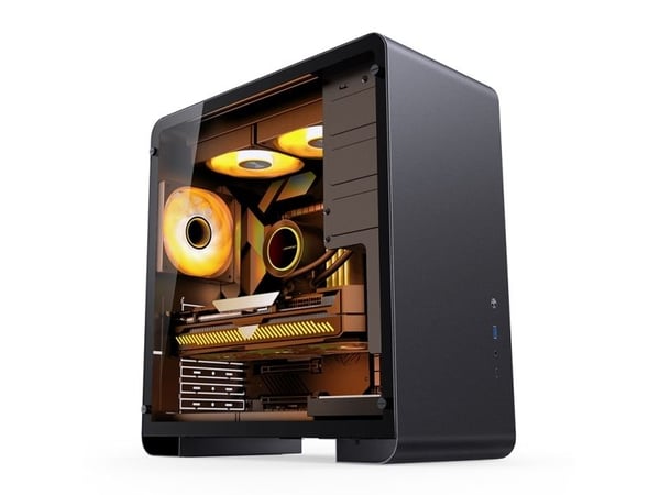 Jonsbo U4 PRO, Midi Tower, PC, Sort, ATX, ITX, Mini-ATX, Stål, Herdet glass, Spilling