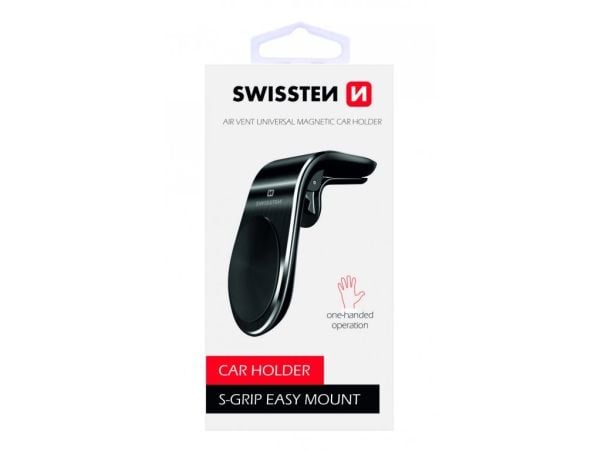 Swissten SV0153269010, Mobiltelefon / smartphone, Passiv hållare, Bil, Svart