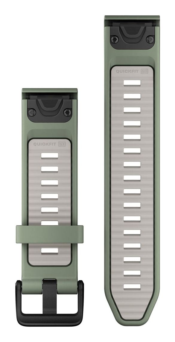 Garmin QuickFit silikoniranneke 20 mm, Willow/sumunharmaa 010-13391-02