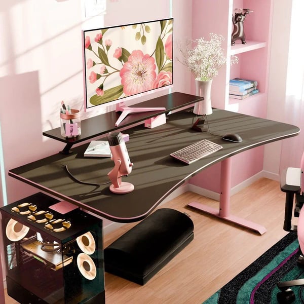Arozzi Arena Gaming Desk - Large - Pink