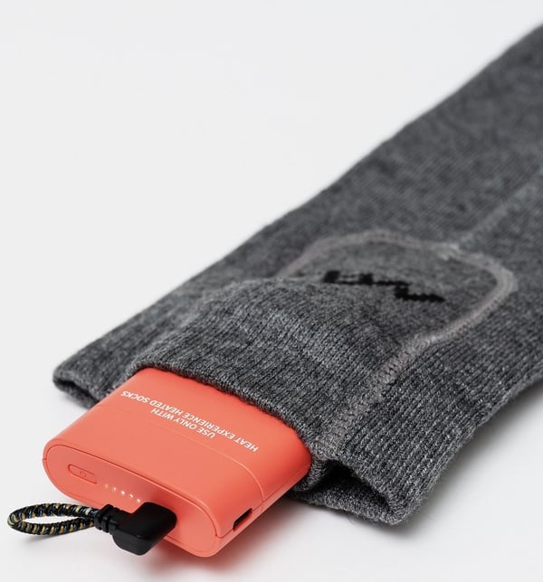 HeatX Heated Everyday Socks w/batt. V2 M - Grey