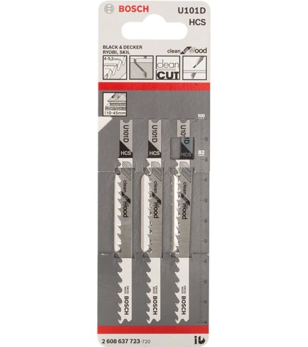 BOSCH sticksågblad U101D /3 st. trä