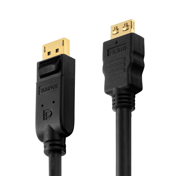 Purelink PureInstall PI5100 - Adapterkabel - DisplayPort hann til HDMI hann - 5 m - trippel beskyttelse - svart - rund