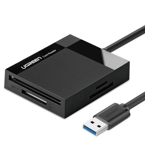 Ugreen - Kortleser - alt-i-1 (CF I, CF II, MS, MMC, SD, TransFlash, microSD, SDHC, microSDHC, SDXC) - USB 3.0
